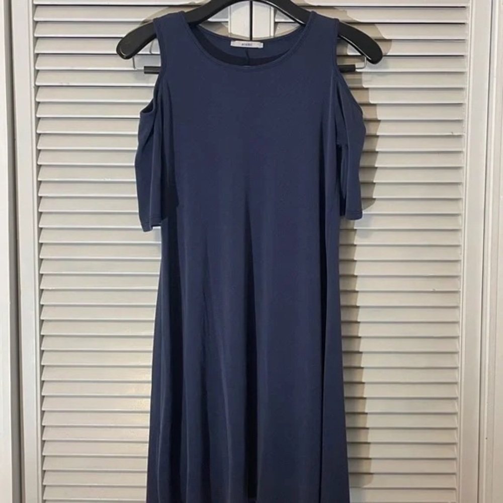 Acemi Navy Cold Shoulder Mini Dress